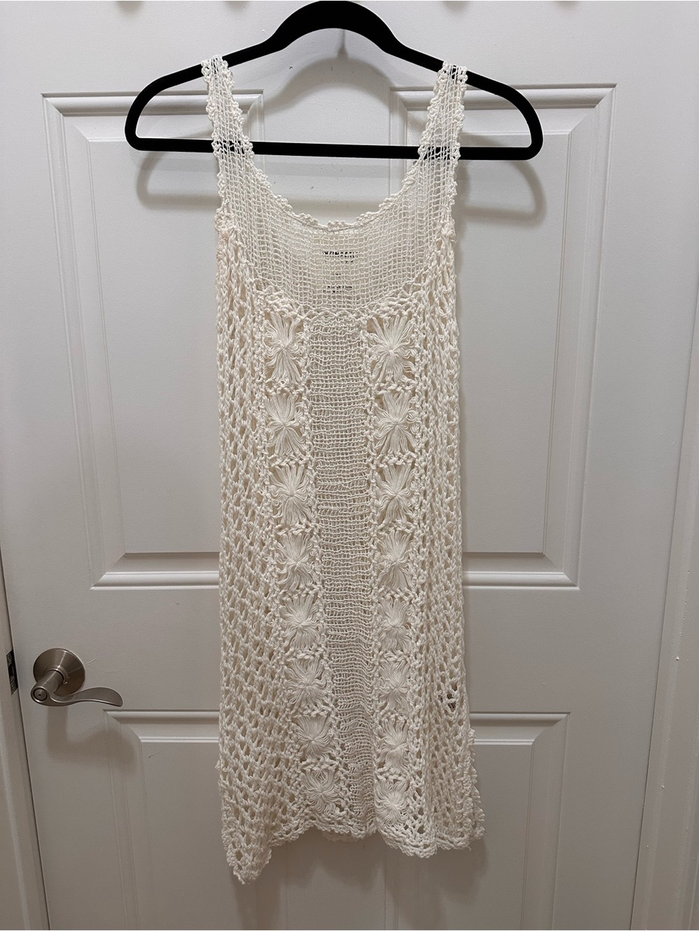 Free People Cream Crochet Beach Cover-Up Dress